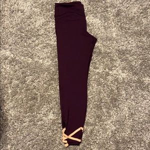 Ladder hem leggings